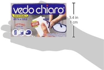 Vedochiaro Occhiali Nettoyant pour vitres 16 lingettes nettoyantes pour lunettes nettoyant pour lunettes 12 paquets + Italian Gourmet polpa 400gr