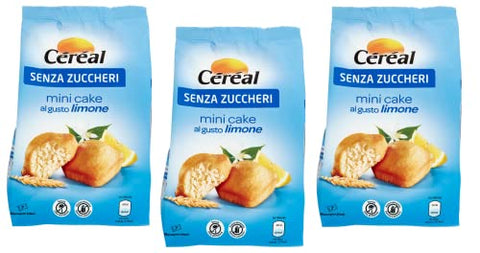 Lot De 3 Mini Cake Al Gusto Citron Avec Collation Sucrée Mini Gâteau Au Citron Sans Sucre 196 G