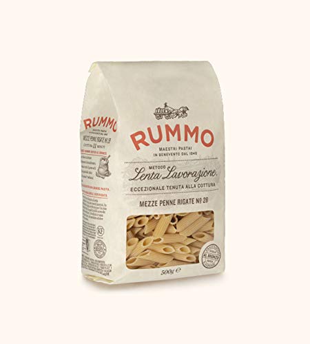Rummo - Mezze Penne Rigate N.28 Bronze Dessiné - 16 Paquets De 500 G