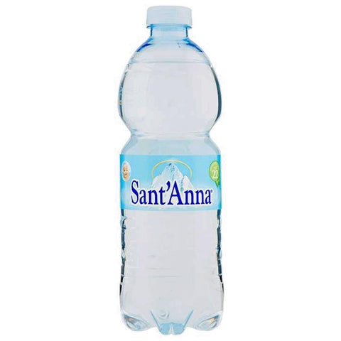 Eau Sant’anna, Bouteilles D’eau Naturelle De 0,5 Litre, Eau Minérale Naturelle En Bouteilles En Plastique 100% Recyclable, Paquet De 24 Bouteilles De 0,5 Litre