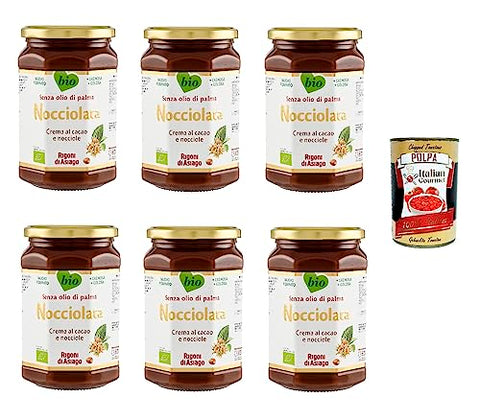 Rigoni Di Asiago Nocciolata, Crème De Nougat Aux Noix, Crème De Noisette Sans Huile De Palme, Crème De Nougat Sans Huile De Palme, Pâte À Tartiner 650 G + Italian Gourmet Polpa 400 G