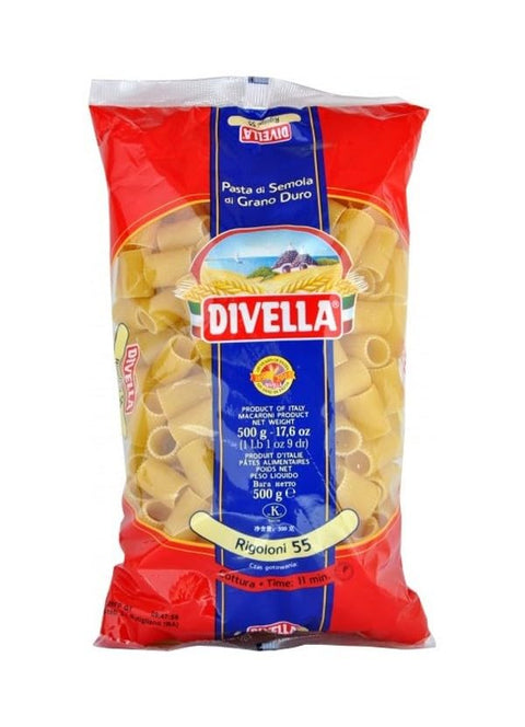 Divella Pâtes De Semoule De Blé Dur Rigoloni 55 Gr 500 X 24