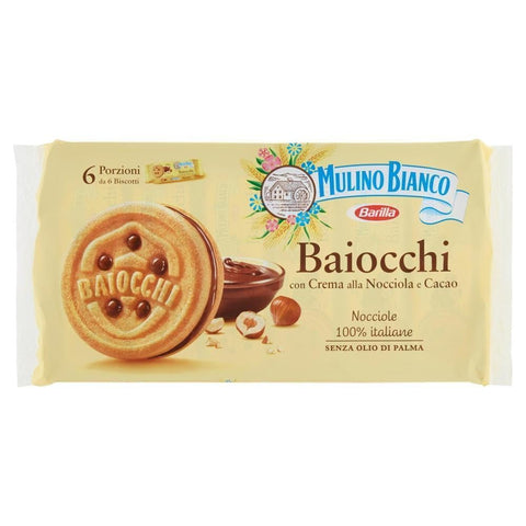 Mulino Bianco - Baiocchi Nocciola Snack 336g - Lot De 4