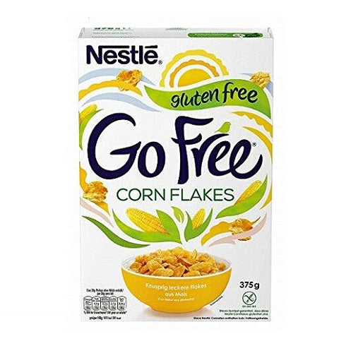 Nestlé Go Free Corn Flakes Flocons De Maïs Sans Gluten, Céréales, Lait Et Yaourt, 375 G