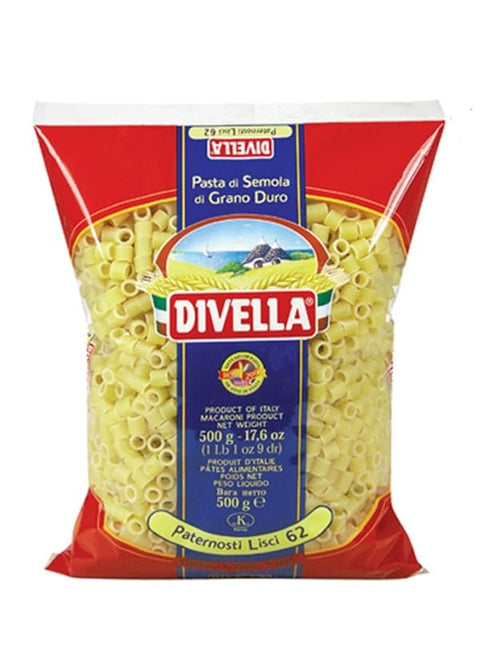 Divella Pâtes De Semoule De Blé Dur Paternosti Lisse 62 Gr 500 X 24