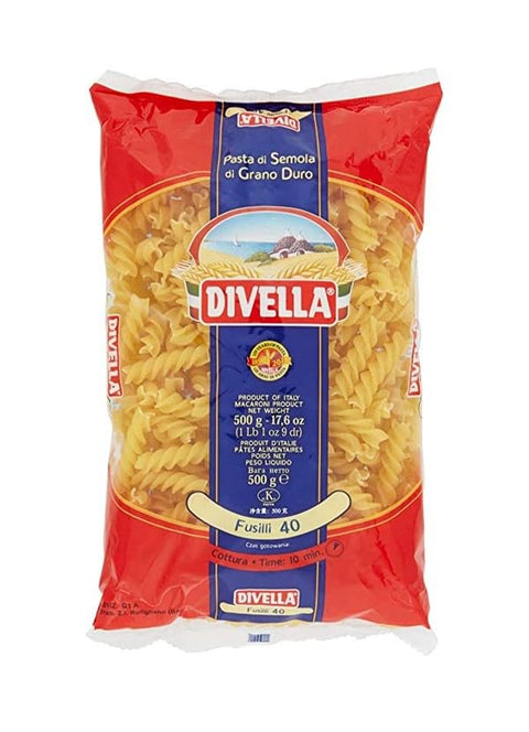 Divella Pâtes De Semoule De Blé Dur Fusilli 40 Gr 500 X 24
