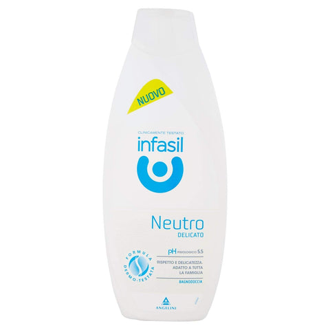 Lot De 6 Baignoires De Douche Infasil Neutres Pour La Famille Entière, Testées Cliniquement Et Respectueuses De La Peau, 500 Ml + Polpa Italien Gourmet 400 G