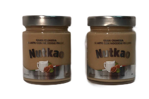 Nutkao Gran Cremeria 2x350g. Super Crémerie, Crème De Lait Et Noisettes Italiennes À Tartiner De Qualité Supérieure