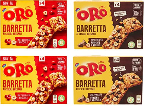Kit De Test Oro Saiwa Snack Barretta Barre De Grains Entiers Avec Chocolat Noir, Canneberges Et Noisettes 4 X 160 G