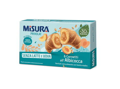 Misura Privolat Cornetti All'albicocca Senza Latte E Uova Croissants Avec Remplissage D'abricot Sans Lait Ni Œuf 290g