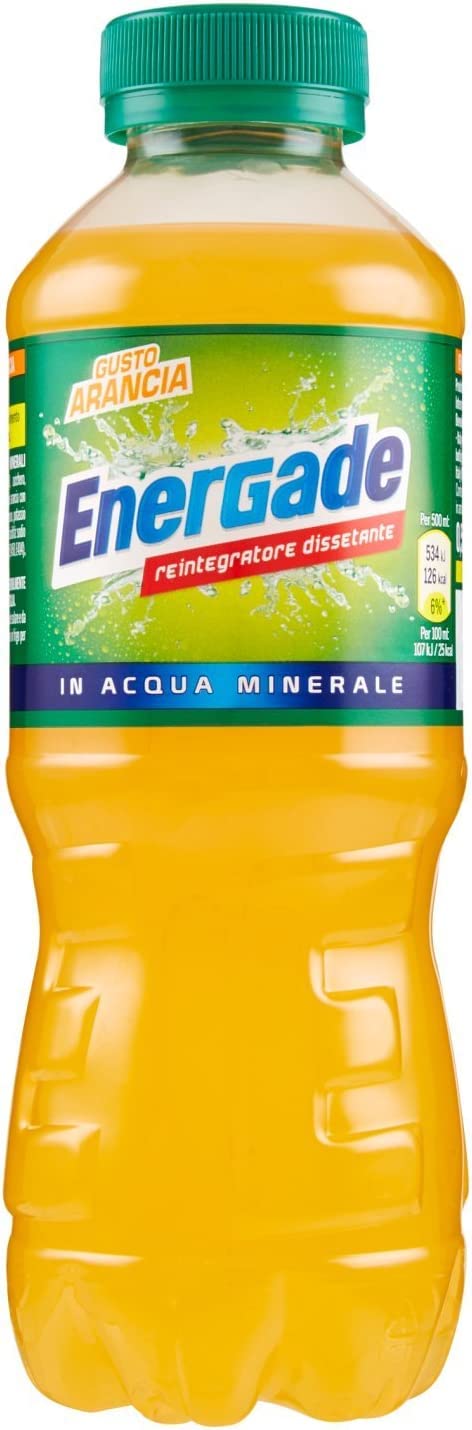 Energade Arancia Bevanda Energetica Lot De 12 Boissons Énergisantes Orange 0,5 L