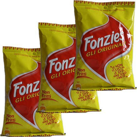 Fonzies Gli Originali Lot De 3 Collations De Maïs Au Fromage 100 G