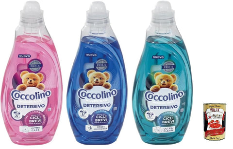 Coccolino Wonder Wash Ultra Clean Ultra Care Odor Protection Lessive Liquide Pour Machine À Laver – Idéal Cycles Courts 37 Lavages 3 X 1480 Ml + Italian Gourmet Polpa 400 G