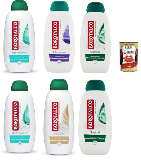 Borotalco Profumo Di Borotalco Original Rinfrescante And Rilassante Gel Douche 6 X 450 Ml + Italian Gourmet Polpa 400 G