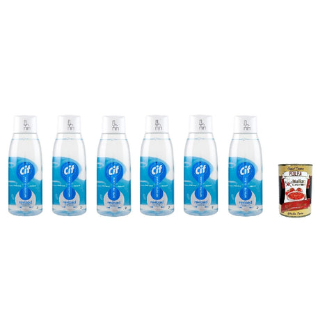 Cif Infinite + Clean Tutto In 1 Sensitive Fiori Di Loto & Sali Minerali Ricarica 590 Ml Recharge De Nettoyant De Surface Multi-Usages 6 X 590 Ml + Italian Gourmet Polpa 400 G