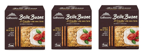 Galbusera Bellebuone Lot De 3 Craquelins À Grains Entiers Avec Mélange D'avoine Et De Graines (5 X 40 G) 200 G