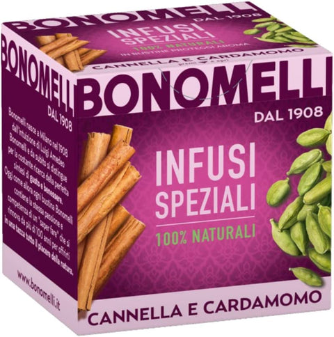 Bonomelli Infusi Speciali, Cannella E Cardamomo Infusion De Cannelle Et De Cardamome Lot De 10 Filtres Ingrédients 100 % Naturels