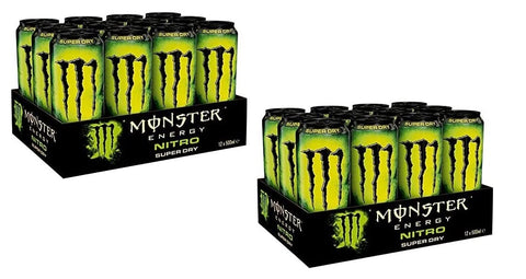 Monster Energy Nitro Lot De 24 Boissons Énergisantes Rafraîchissantes Et Désaltantes, Aromatisées D'agrumes, 500 Ml, Boissons Analcooliques