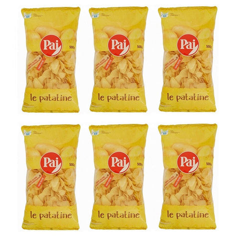 Lot De 6 Chips De Patatine Pai - 500 G.