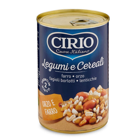 Cirio Legumi E Cereali Lot De 12 Légumineuses Et Céréales, Épeautre, Orge, Haricots Borlottis Et Lentilles 410 G Idéal Pour Les Soupes