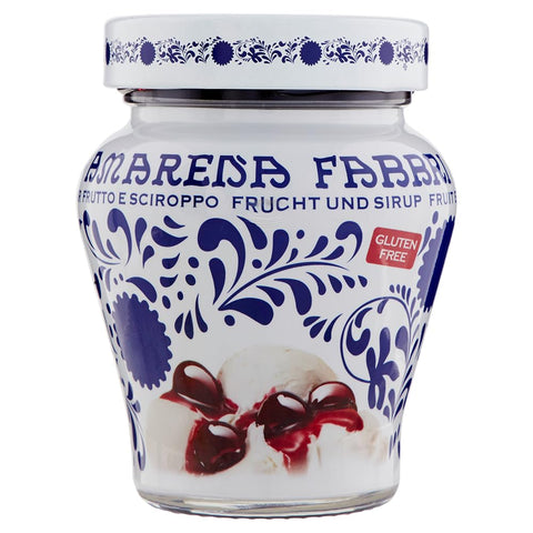 Fabbri 1905-Cerises Amarena Au Sirop.Un Plaisir Unique Avec Des Cerises Mi-Candies D'italie.Ingrédient Polyvalent Pour Les Desserts, Les Décorations, Le Yaourt Et Les Cocktails. Goût Inimitable, 230 G