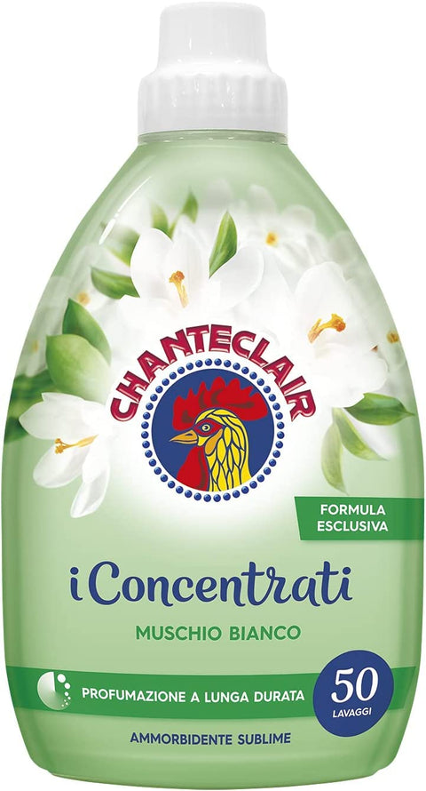 Chanteclair I Concentrati Lot De 6 Adoucissants Parfumés À Base De Musc Blanc 1000 Ml Parfum Longue Durée 50 Lavages