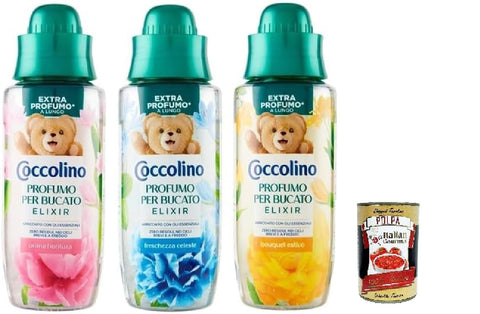 Coccolino Profumo Per Bucato Elixir Lot De 3 Déodorants Liquides Pour Le Linge 3 X 342 Ml + Italian Gourmet Polpa 400 G