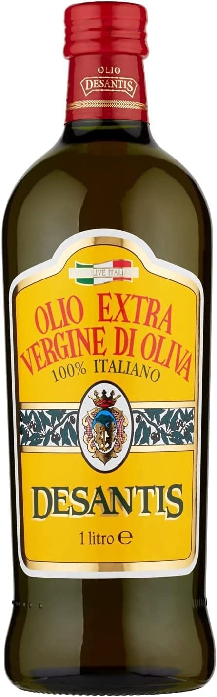 De Santis Lot De 6 X 100 % Italiano 100 % Huile D'olive Vierge Italienne Extra 1 L + Italian Gourmet Polpa 400 G