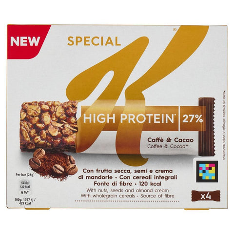 Special K High Protein 27% Caffè & Cacao Café et cacao 14x112gr (4 x 28 g)+ Italian Gourmet polpa 400g