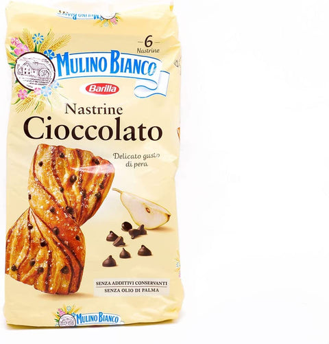 Mulino Bianco Nastrine Cioccolato Lot De 3 Biscuits À La Saveur Délicate De Poire, Collation Sucrée Pour Entre 240 G