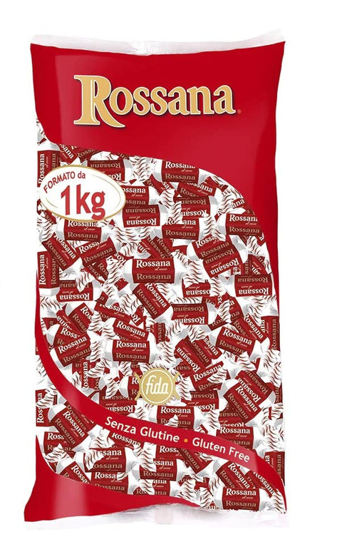 Rossana Al Cocco Caramelle Candies Bonbon Lollies Lot De 3 Sachets De Bonbons Durs Avec Garniture Crémeuse À Base De Lait Et De Noix De Coco Sans Gluten 1 Kg + Italian Gourmet Polpa Di Pomodoro 400 G
