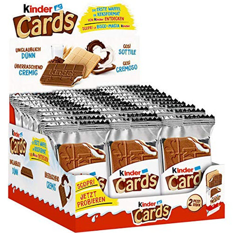 Ferrero Kinder Cards Spécialité Gaufre Barres 25,6g (Pack De 30)