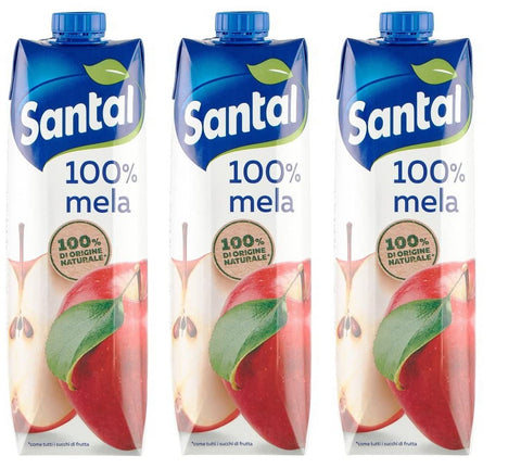 Parmalat Santal I Classici Succo Di Frutta Mela Jus De Fruits 100 % D'origine Naturelle Tetrapack 1000 Ml