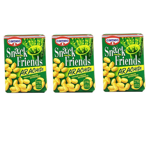 Cameo Snack Friends Arachidi Tostate E Salate Lot De 3 Cacahuètes Grillées Et Salées 40 G
