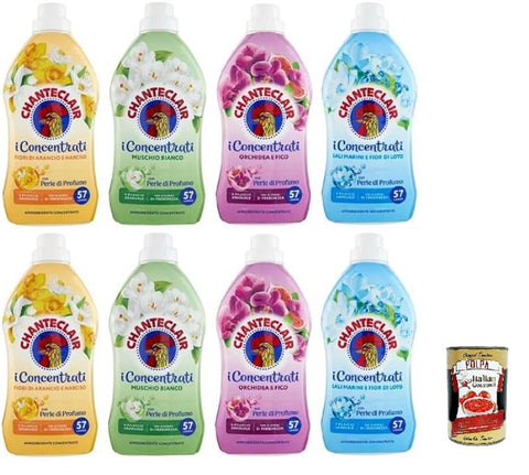 Chanteclair Lot D'adoucissant Concentré – 57 Lavages 4 Parfums Différents, 8 X 1140 Ml + Italian Gourmet Polpa 400 G