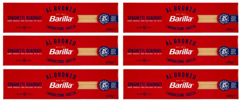 Barilla Spaghetti Quadrati Al Bronzo Lot De 6 Pâtes Dessinées 400 G