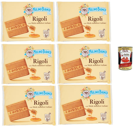 Mulino Bianco Rigoli, Biscotti Con Miele Millefiori Italiano, Biscuits Au Miel Millefiori Italien, 6x 800g + Italian Gourmet Polpa 400g