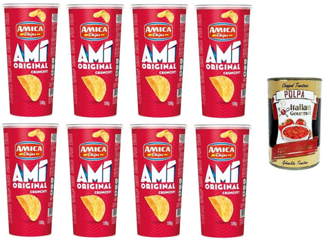 Amica Chips Ami' Crunchy Original 8 X 100 G + Italian Gourmet Polpa 400 G