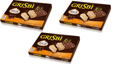 Matilde Vicenzi Grisbi Lot De 3 Boîtes De 30 G De Riz Avec Riz Au Lait Recouvert De Chocolat Et De Riz Soufflé 120 G