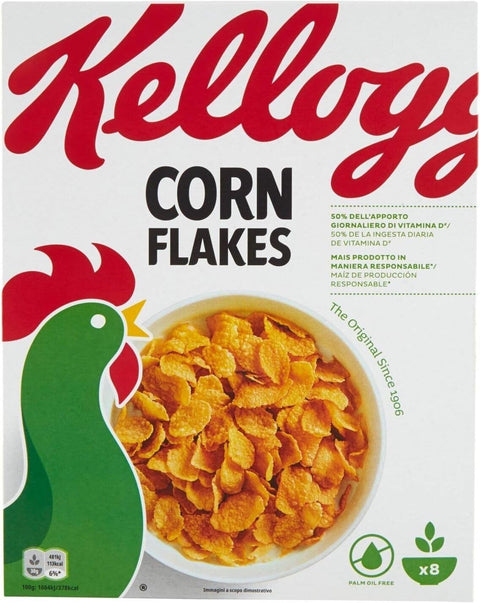 Kellogg's Kelloggs Corn Flakes Lot De 10 Céréales Croustillantes Classiques Pour Le Petit-Déjeuner 250 G