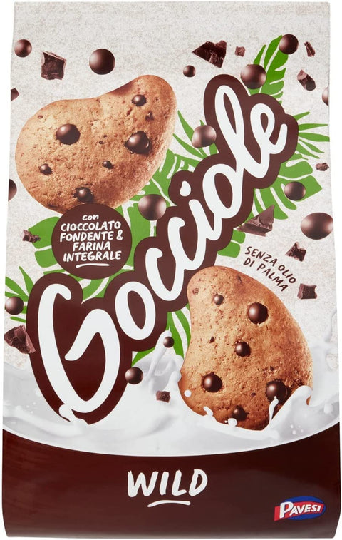 Pavesi Lot De 12 Biscuits Gocciole Wild Integrali Avec Farine De Blé Entier 350 G Biscuits