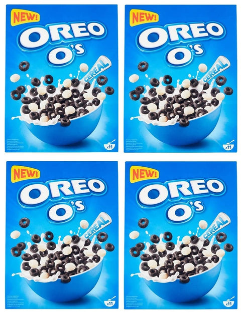 Italian Gourmet E.R. Lot De 4 Céréales Oreo O's Céréales Au Goût De Cacao Et De Vanille Enrichies En Vitamines Et En Fer 350 G De Céréales Comme Petit Déjeuner Ou Collation Entre Les Deux