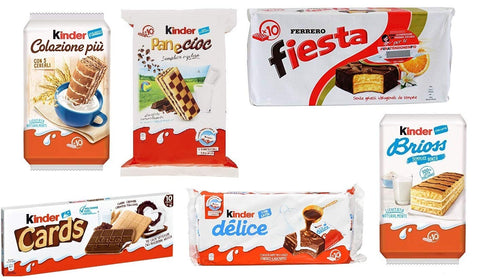 Pack De Test Kinder Ferrero Brioss Colazione Più Panecioc Delice Snack Cartes Fiesta