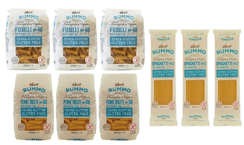 Lot De 9 Paquets De Test Rummo Pasta, Spaghetti, Sans Gluten, Fusilli, Penne Rigate, Senza, Glutine, 400 G