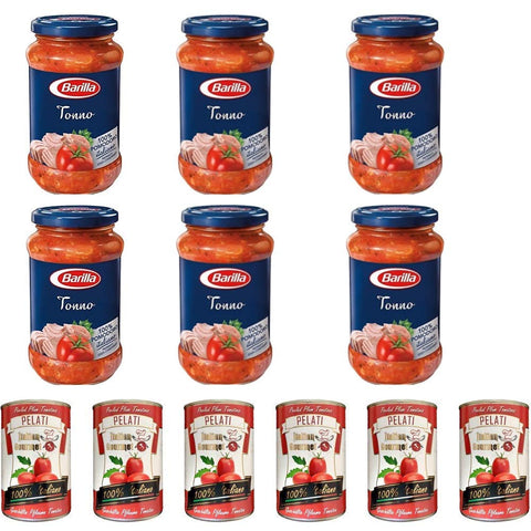 Barilla Sugo Al Tonno Lot De 6 Boîtes De Sauce Tomate Avec Thon 400 G + Italian Gourmet 100 % Italien, 6 Boîtes De 400 G