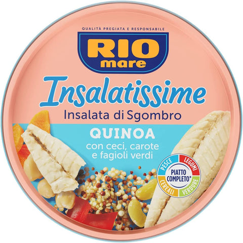 Rio Mare Insalatissime Quinoa Et Maquereau Aux Pois Chiches, Carottes Et Haricots Verts 220 G