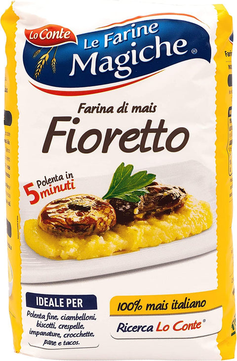 Lo Conte Le Farine Magiche Farine Farina Di Maïs Fioretto Farine De Maïs Pour Polenta 1 Kg