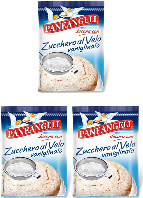 Paneangeli Zucchero Al Velo Lot De 3 Sucres Glacés Saveur Vanille 125 G