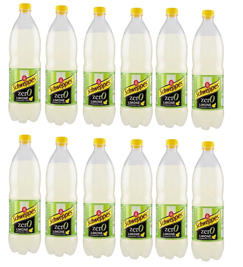 Schweppes Limone Zero Lot De 12 Boissons Rafraîchissantes Au Citron Sans Sucre 600 Ml
