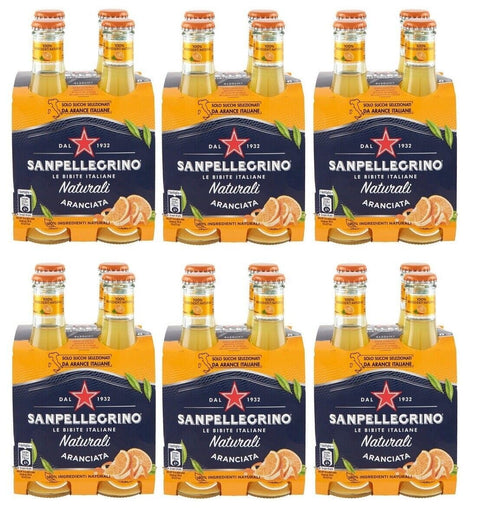 San Pellegrino Aranciata Lot De 24 Bouteilles En Verre Jetables Rafraîchissantes Sans Alcool Italiennes Avec Jus D'orange 20 Cl